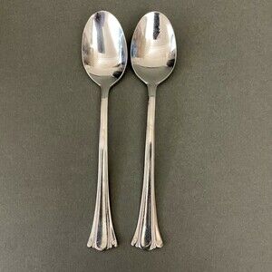 Delco Natalie Stainless Steel Spoons Flatware Lot of 2